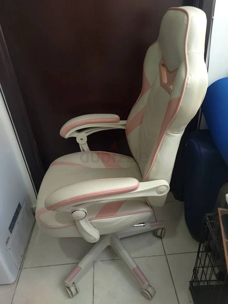 Zeanus Pink Gaming Chair for Adults  Girls - with Electric Back Massager and Footrest63230710473217111