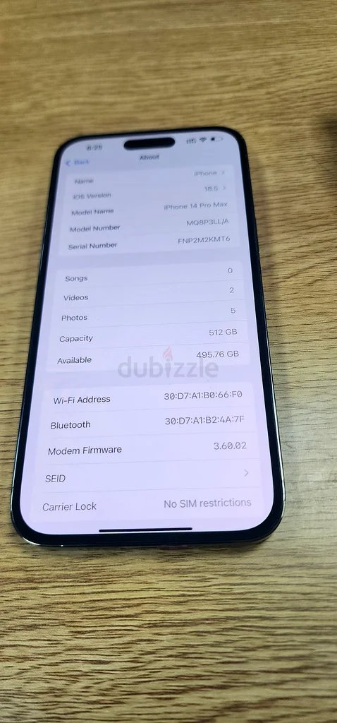 آبل آيفون 14 برو ماكس - حالة ممتازة! 512 جيجابايت، شريحتا اتصال63213430771715111