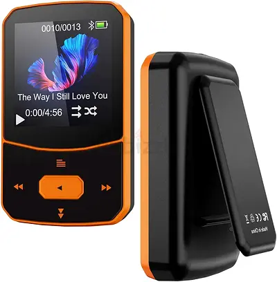 32GB Bluetooth 5.3 MP3 Player, Mini Design with Clip with 1.5 Inch TFT Colour Screen