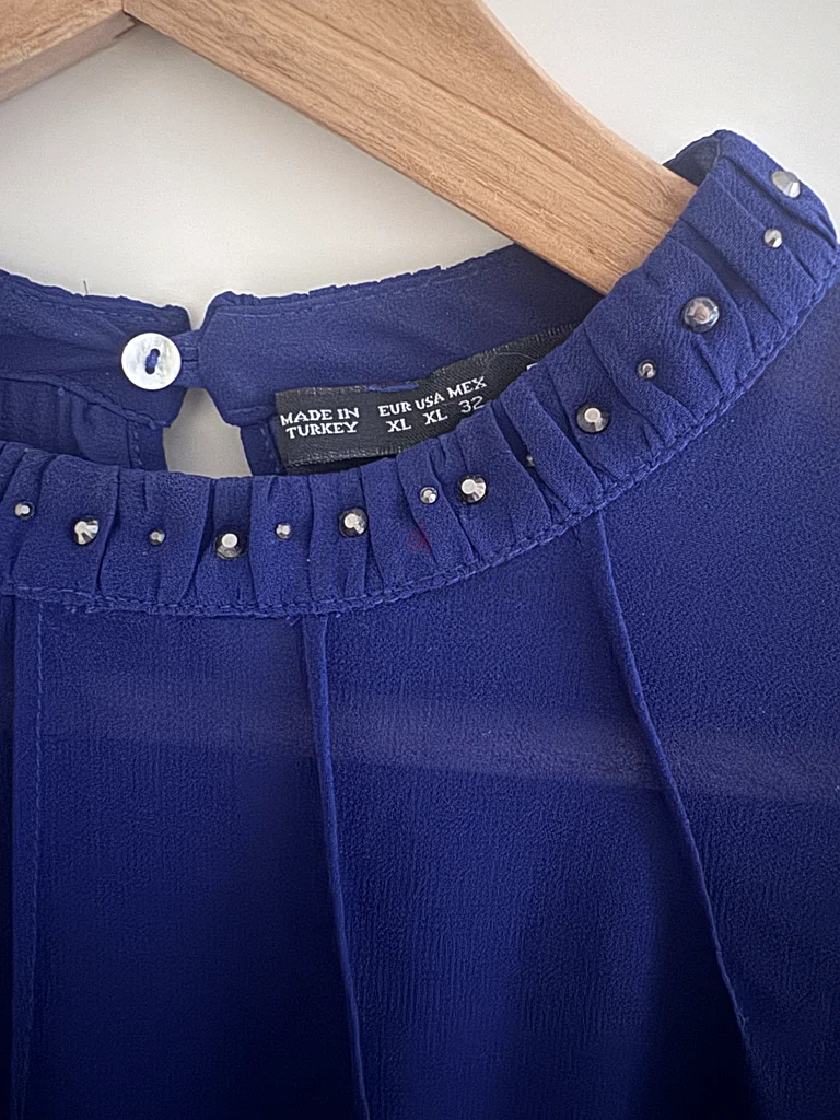Zara sheer navy blue blouse63240124364163111