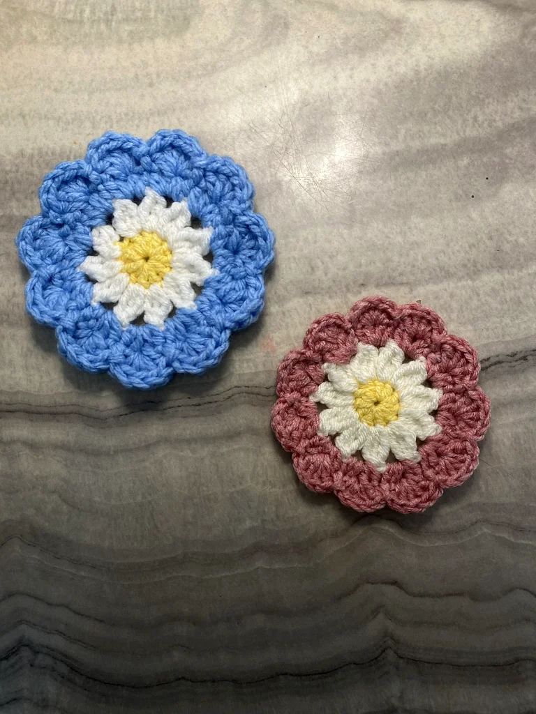 Lovely Handmade Crochet Flower cup coasters63179380161283112
