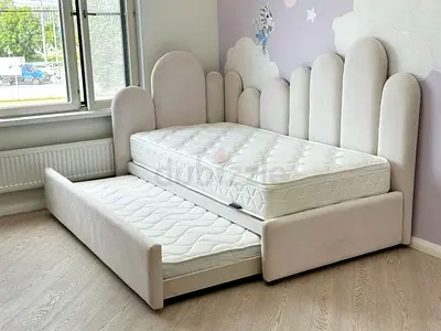 Stylish and Cozy Upholstered Bed with Pull-Out