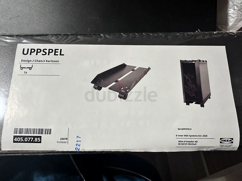 Ikea UPPSPEL Cpu stand with castors, dark grey63256063783427114
