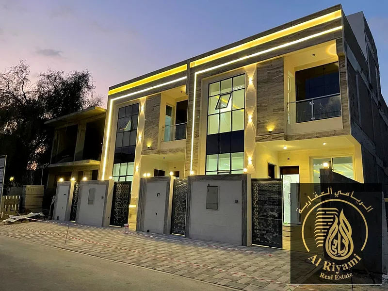 Two villa townhouses for sale in Al Zahia   Ground + first + roof facing stone63251322004995111