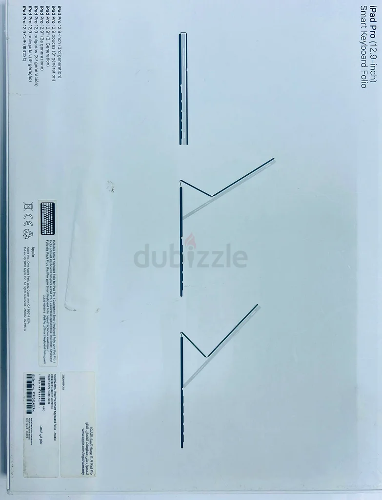 لوحة مفاتيح ذكية من Apple لجهاز iPad Pro، دفتر لجهاز 12.9 بوصة (الجيل الثالث)، مستعملة شهرين63253965947009112