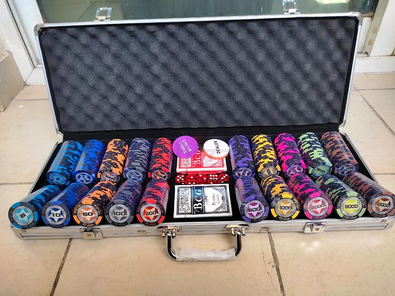 Ceramic 500 pieces poker chips sets63244714271873112
