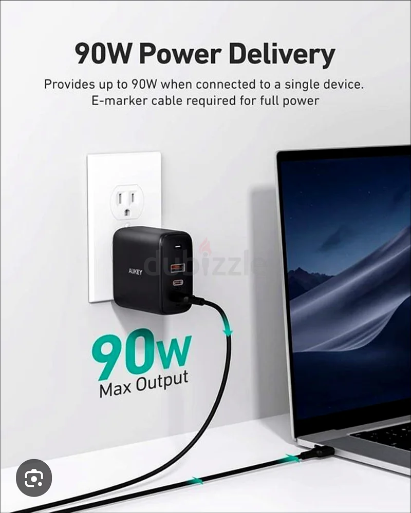 Aukey Omnia Mix 3: Your Ultimate 3-Port 90W GaN Fast Charger! White63259694846467114