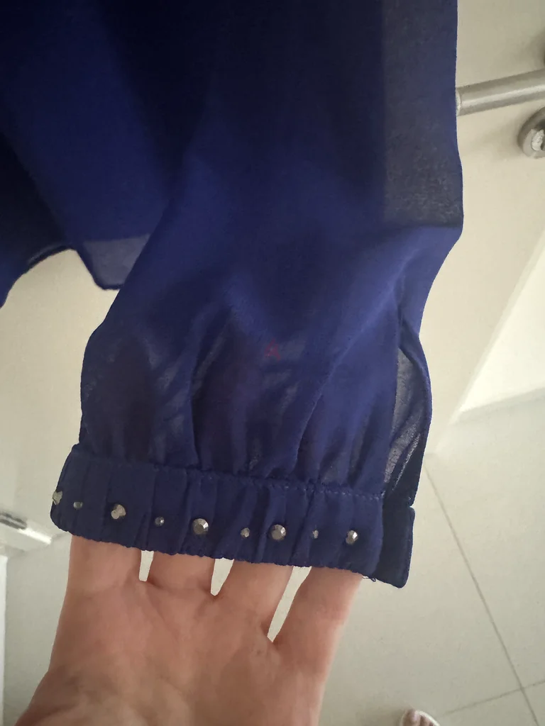 Zara sheer navy blue blouse63240124364163112