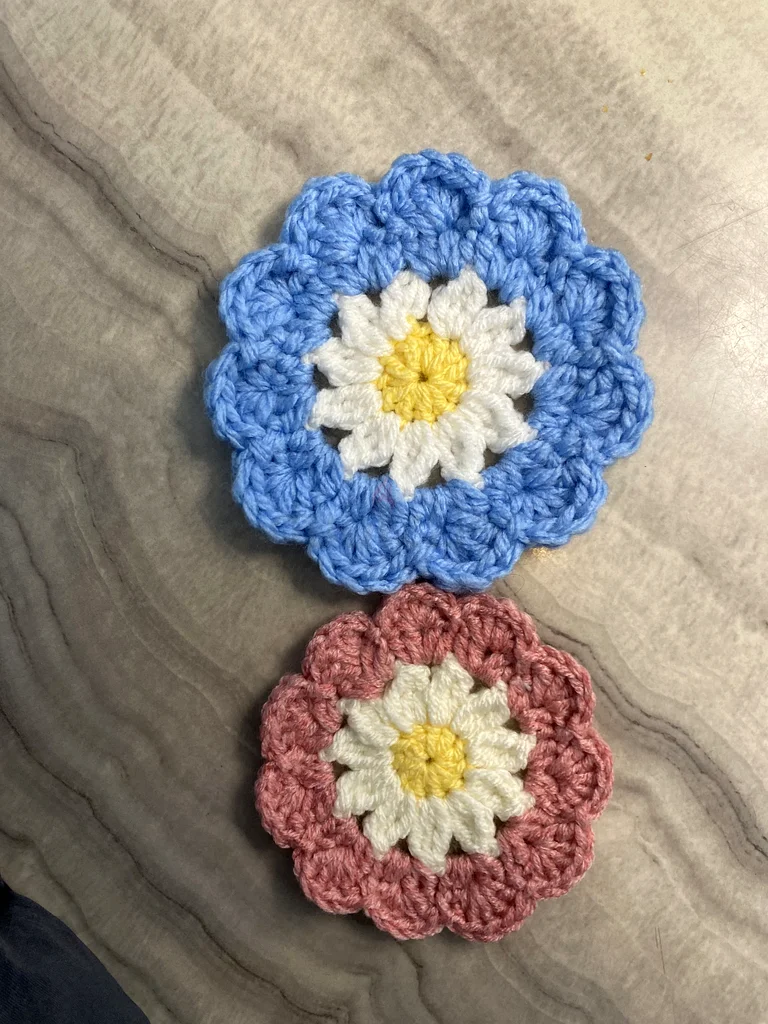 Lovely Handmade Crochet Flower cup coasters63179380161283113