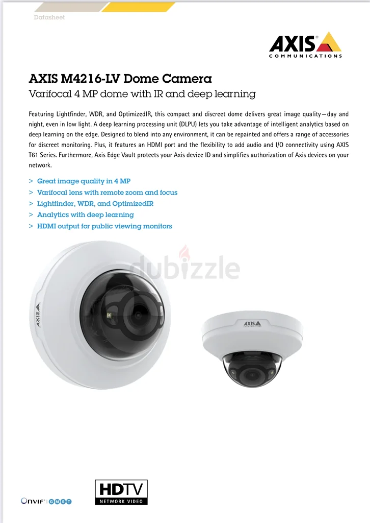 Axis 4MP Varifocal Dome Camera for Sale63261819846018111
