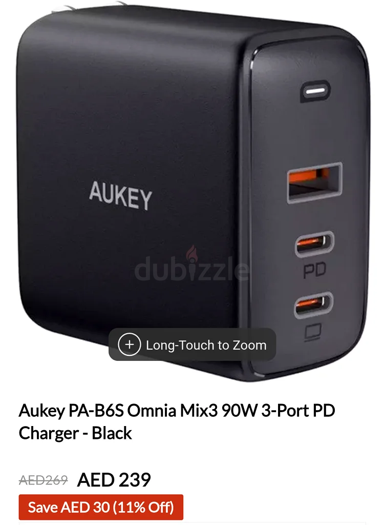 Aukey Omnia Mix 3: Your Ultimate 3-Port 90W GaN Fast Charger! White63259694846467112