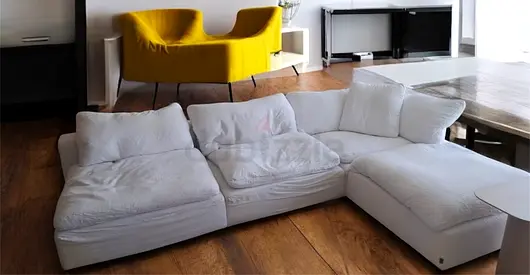 Cloud Marina home Lucious white linen sofa