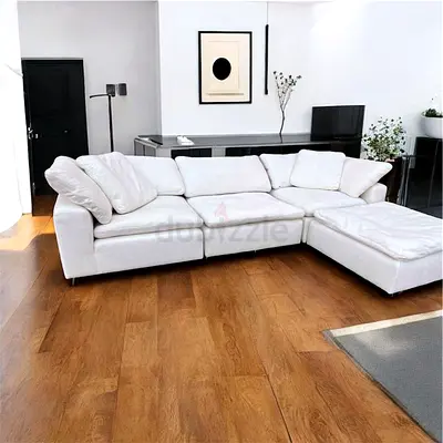 MARINA Home Feathers filled 4__ pieces Sofa with footstool perfect Condition