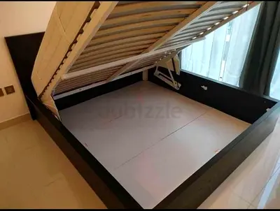 IKEA Malam ottoman king size hydraulic bed frame with storage inside full bed with IKEA mattress