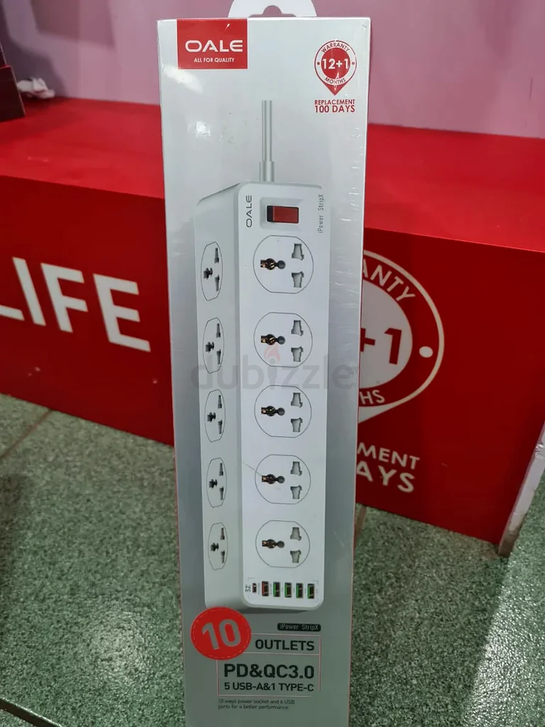 OALE Ipower StripX Extension with 10 Outlets and 6 USB Ports63261280735619111
