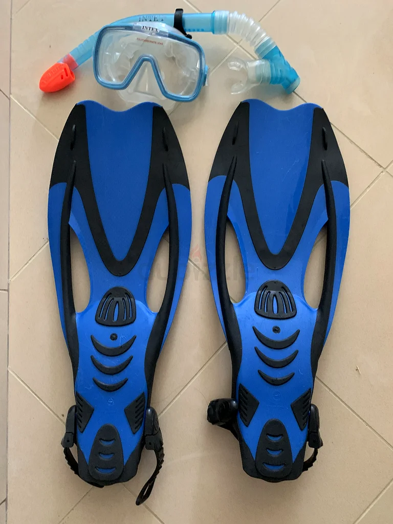Teens swimming fins and goggles632426915462431112