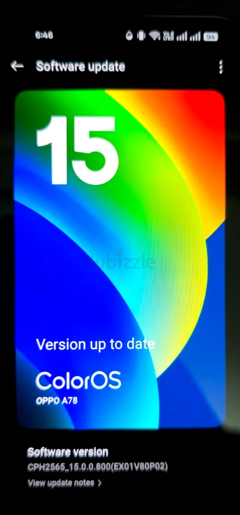 Oppo A78 4G, 256GB storage63181317023233113