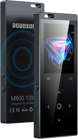 DODOSOUL 64GB MP3 Player, Music Player with Bluetooth 5.2, Single Loop, FM Radio Built-in HD Speaker