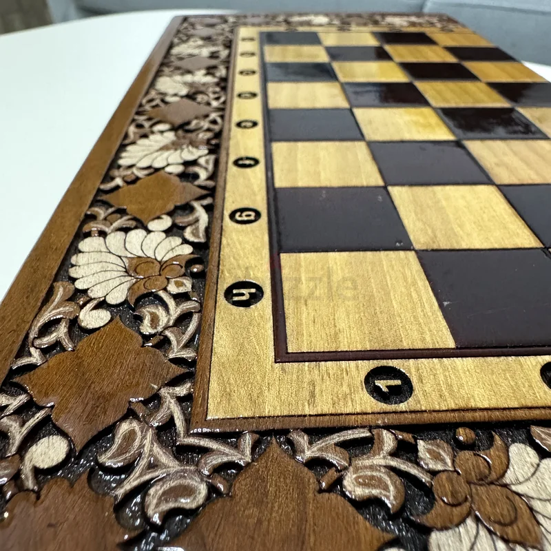 Handmade Wooden Chess Board from Uzbekistan – Elegant Artisan Craft63169938897923113