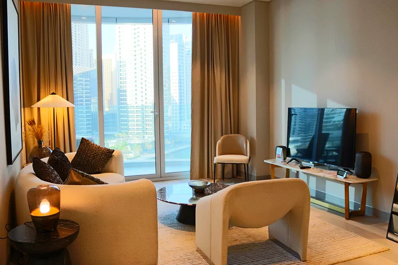 غرفة نوم فاخرة واحدة بإطلالة كاملة على المارينا وحمامان63834491300739114