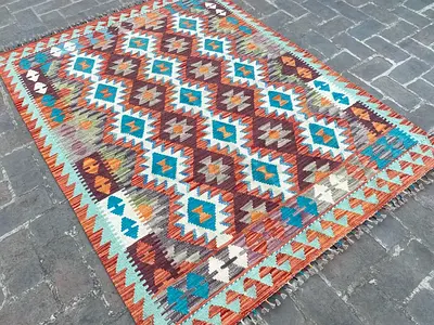 154 x 200 cm | New Handmade Beautiful Turkmen Kilim Rug