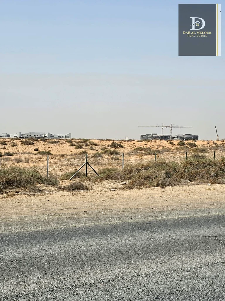 For sale in Sharjah, Al Dabdaba North  Commercial land  Area 2,420 square feet  Corner on a 24-meter street and 6-meter lane63197615758595111