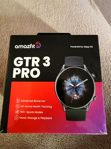 Amazfit GTR 3 Pro Smart Watch for Android iPhone – Black