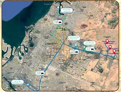Land in Al-Zubair orchards, from the passerby, near the working garden