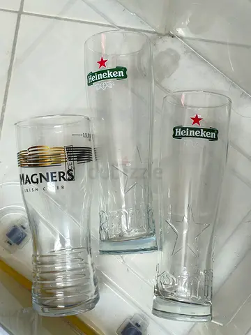 Unique Collection of Heineken and Magners Beer Glasses
