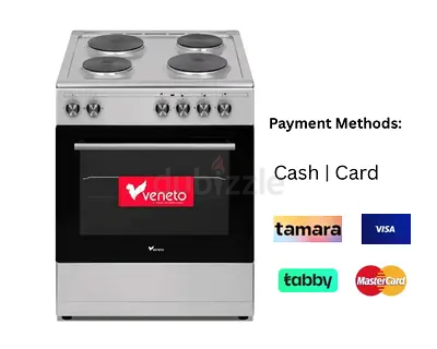 Brand New Veneto Cooker Freestanding 4-Zone Electric Hot Plate Cooking Range