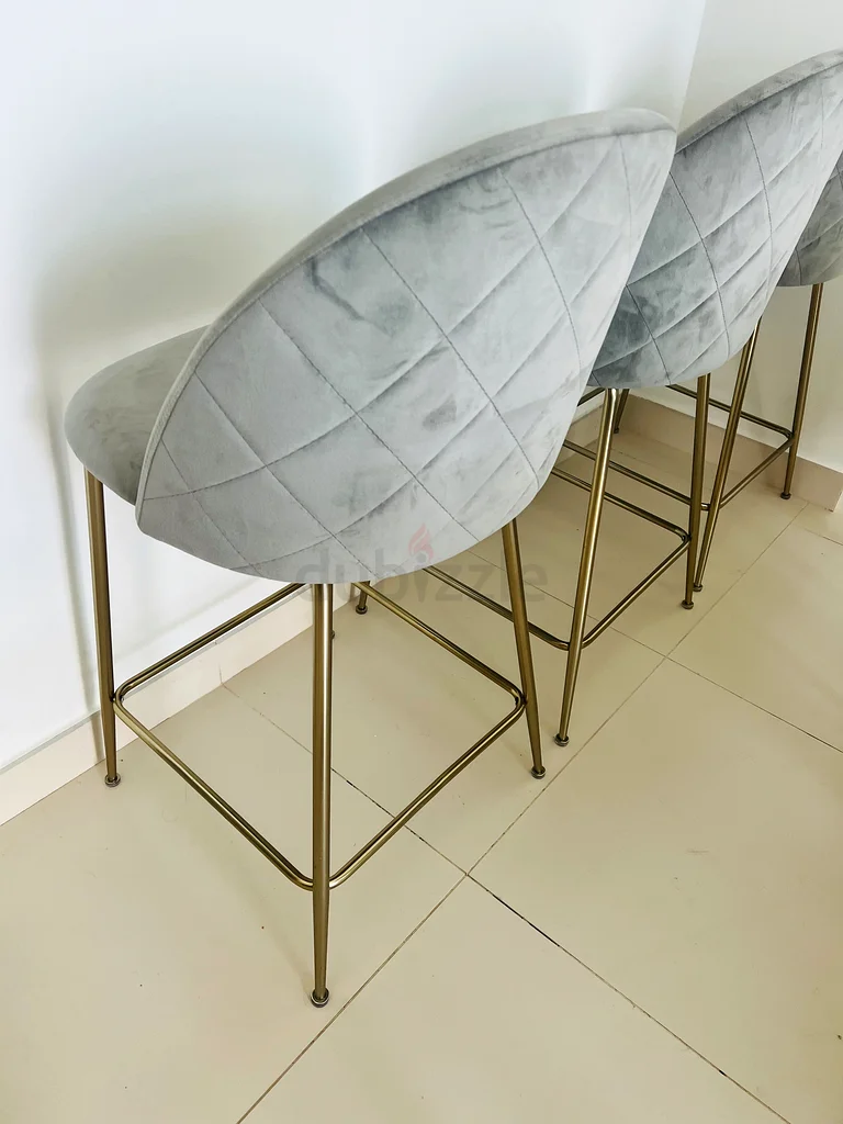 Stylish Grey Bar Stools - Set of 363216835727747111