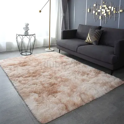 Luxurious Soft Creamy Shaggy Area Rug for Cozy Living Rooms