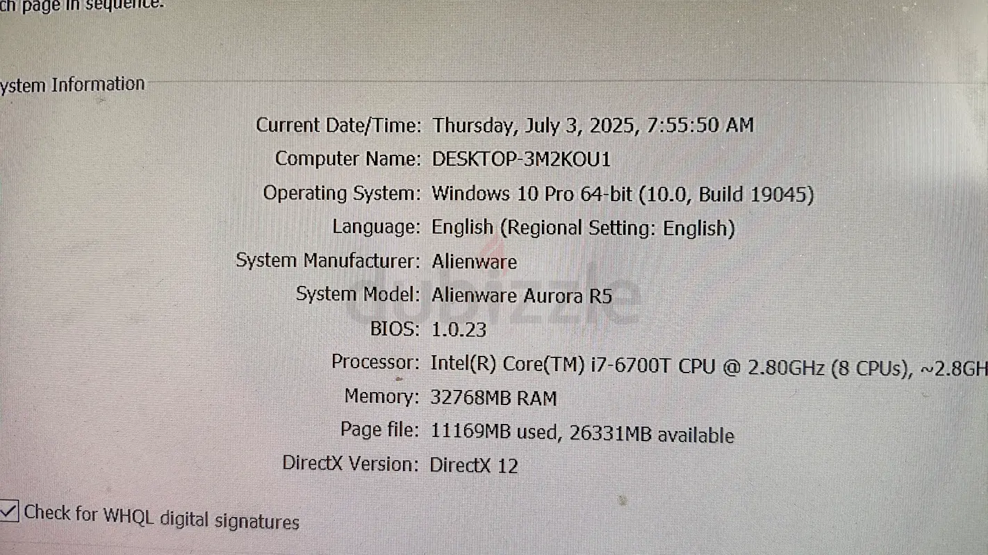 Alienware Aurora 5 Desktop PC excellent for Gaming and Work63254998492547114