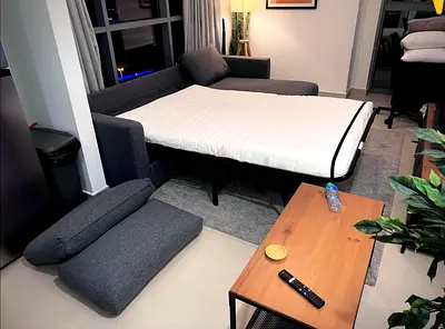 IKEA Vimle L shape sofa bed dark grey