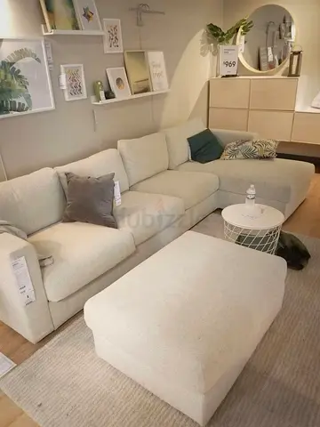 IKEA vimle l shape sofa four seater beige