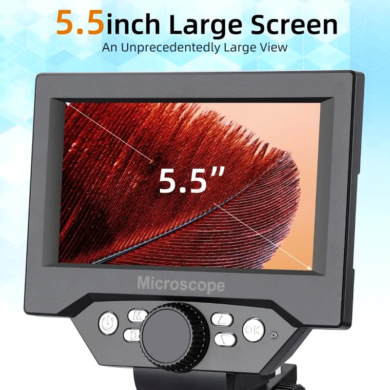 Koolertron 5.5 LCD Digital USB Microscope 8MP 1-1000X Magnification Handheld Camcorder Video Record63173508329602111