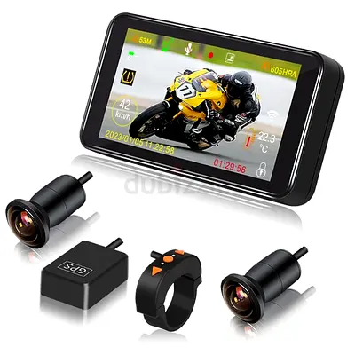 VSYSTO F4.5X+ Motorcycle Dashboard Camera Recorder 4.5 LCD Waterproof with Front  Rear View Dual