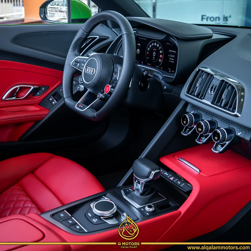 2023 أودي R8 V10 بيرفورمانس سبايدر، قطع فقط 900 كم (سجل صيانة كامل)63227251070339113