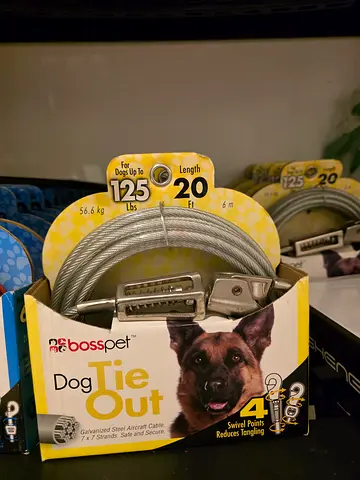 20q Secure and Durable Dog Tie Out Cable for Your Furry Friend!