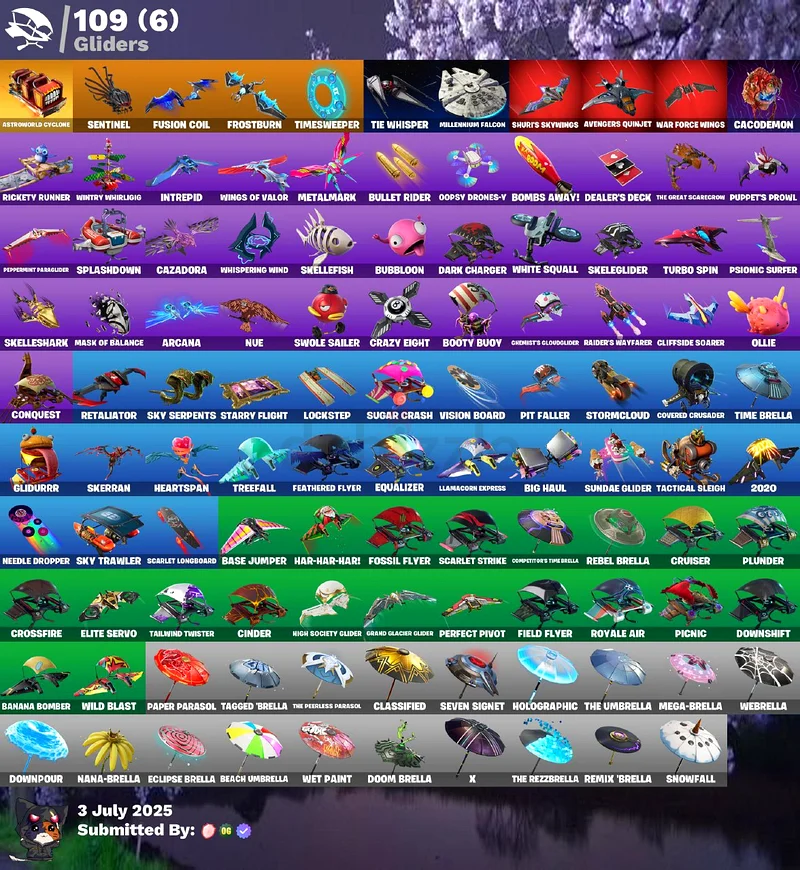 حساب فورتنايت منتي + 125 سكن63228311422593112