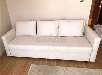 Ikea frighten Three Seater sofa Bed beige