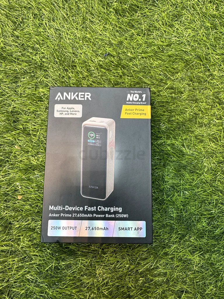 بنك طاقة Anker Prime، شاحن محمول 27650 مللي أمبير في الساعة بثلاث منافذ 250 واط (99.54 واط في الساعة)، مع تطبيق ذكي وشاشة رقمية ذكية632228428833291116