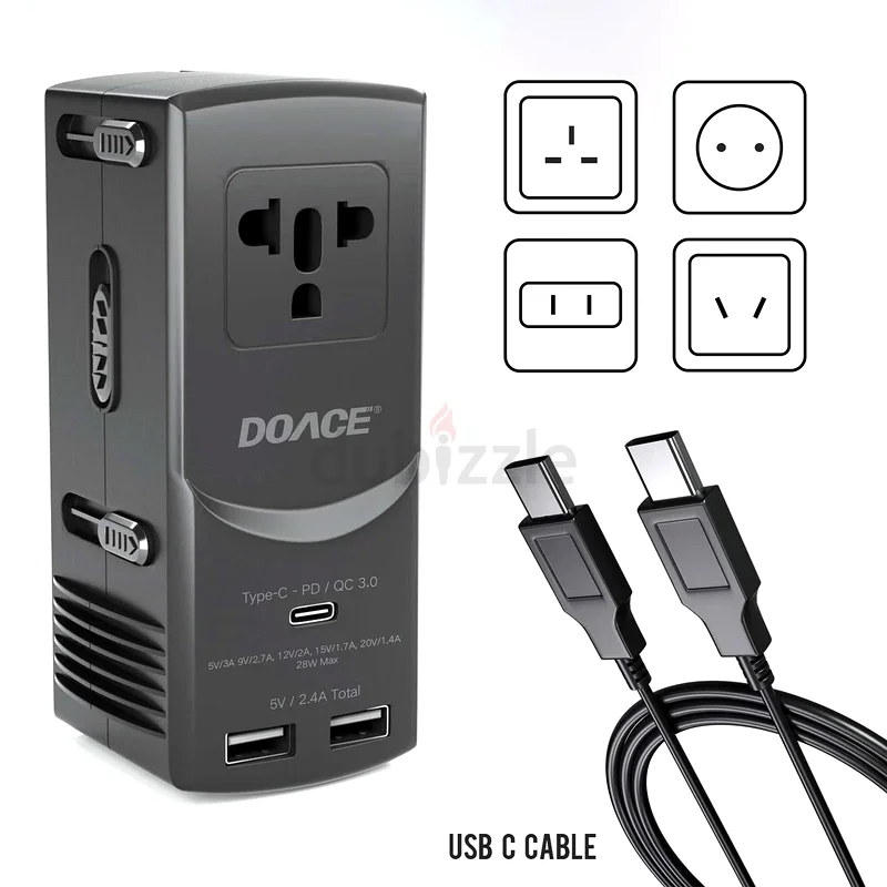محول طاقة ومحول سفر DOACE 1875 واط، محول خفض الجهد من 220 فولت إلى 110 فولت لـ63260740685569111