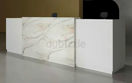 Straight Marble Top Reception Desk - Customized