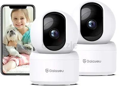 GALAYOU 2K WiFi Pet Camera, Home Security Camera Indoor for Dog, Cat, Baby Monitor Camera