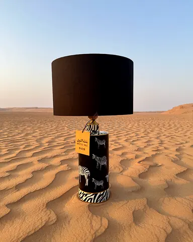 Handmade Stylish Zebra Print Table Lamp - Illuminate Your Space!