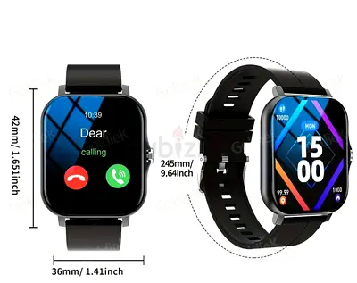 Stylish LOMAXFR TOUCHSCREEN Black Smart Watch 4.65CM Screen