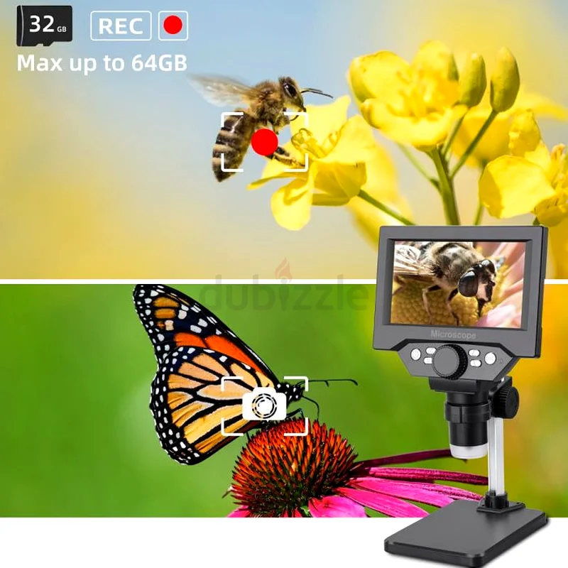 Koolertron 5.5 LCD Digital USB Microscope 8MP 1-1000X Magnification Handheld Camcorder Video Record63173508329602113