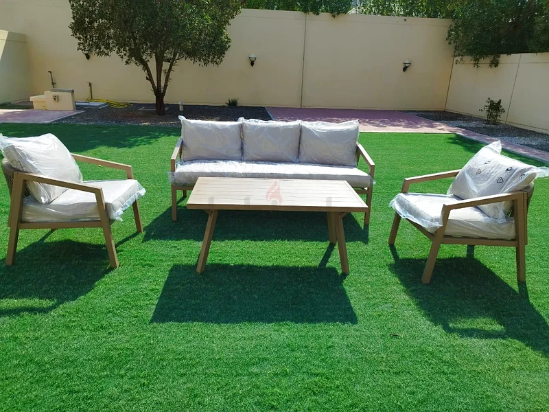 Rope Beige Stylish Outdoor Patio Furniture Set - Modern  Comfortable63220328087041111