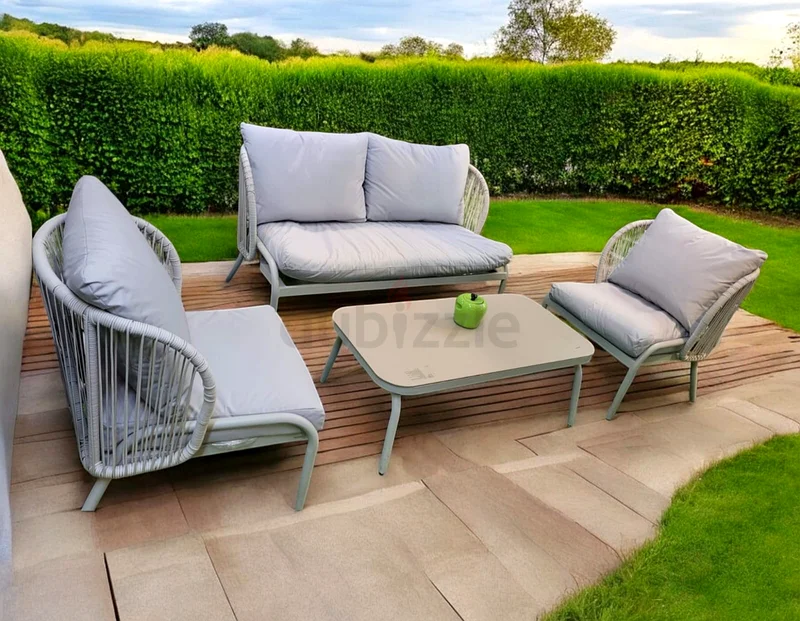 Beautiful Rope Design Light Grey Garden Sofa Outdoor Sofa Set63220328148866111